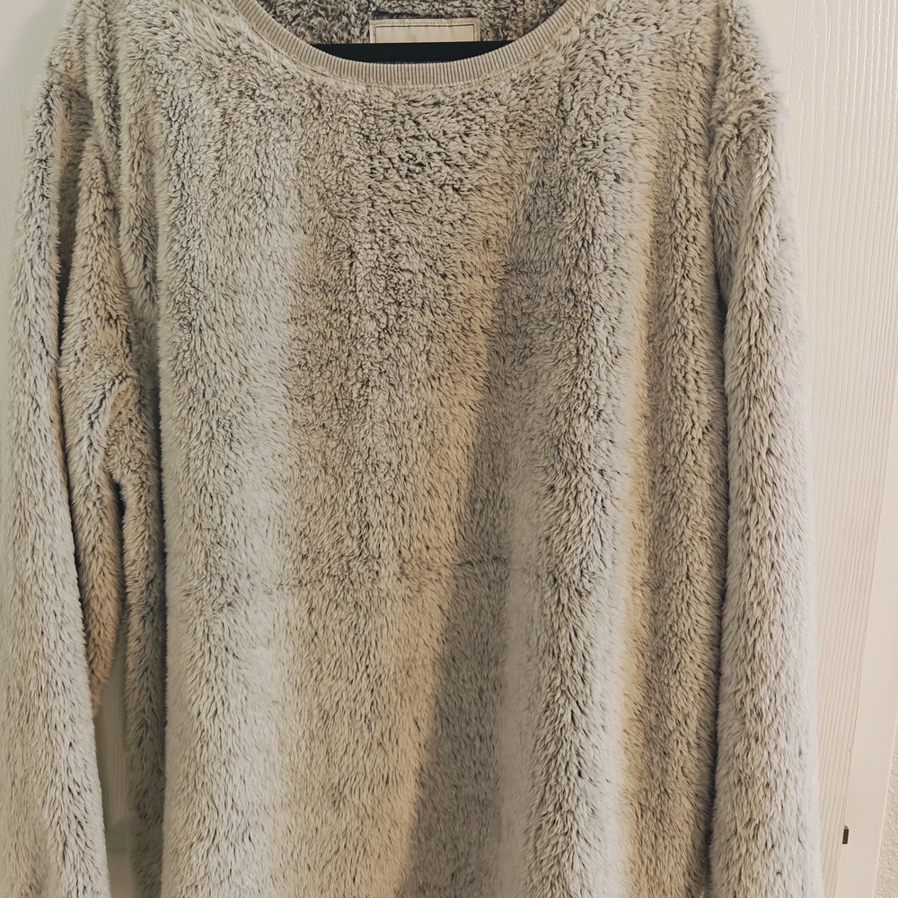Budweiser Boxercraft Gray Crew Neck Sweater Plush Textured